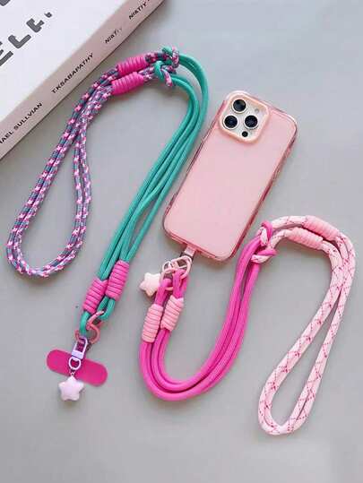 1 chiếc móc khóa hình ngôi sao dùng đeo chéo điện thoại, dây đeo cổ tay có thể tháo rời, dây bền, nhiều màu sắc, chống rơi, phụ kiện ốp điện thoại/móc chìa khóa tương thích với Android và hầu hết các điện thoại thông minh, quà tặng cho mẹ, gia đình, bạn bè, trẻ em, sinh nhật, ngày lễ.