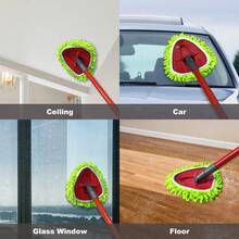 1/2/4pcs New Chenille Mop Head Replacement Pads, Compatible With /O-Cedar Easywring Rotating Mop Heads, Multi-Functional Cleaning Tool Accessories, Effectively Clean Kitchen Floors/Windows/Ceilings/Cars, Great Gift For Halloween, Christmas - màu xanh lá - Xem 4
