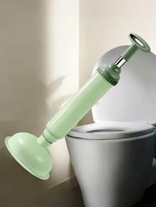 1个家用马桶疏通器，可伸缩铝制手柄，马桶疏通工具，马桶塞和马桶水道疏通器，适用于各种马桶堵塞情况，家庭、浴室和卫生间使用 - 綠色 - 查看 2
