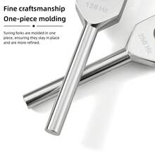 【疗愈音叉】专业疗愈音叉套装 128Hz、256Hz、512Hz 身体脉轮疗愈与DNA修复 瑜伽、灵气和冥想 脉轮平衡工具 能量疗愈和声浴放松 - 銀色 - 查看 6