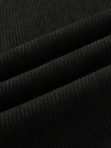 Summer Corduroy Short-Sleeved Shirt, Creamy Texture, Breathable And Not Stuffy, A Versatile Everyday Style. - 黑色 - 查看 6