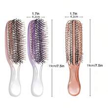 Luxury Electroplated Comb | High-End Metallic Luster, Unisex Design, Wet & Dry Use, Creates Silky Smooth Hair, Anti-Static & Frizz-Free, Instantly Enhances Hair Texture, Long-Lasting Styling, Easy Perfect Hairstyle! Hair Comb, Hair Brush, Hair Styling Tool, Hair Product & Accessory, Suitable For Barbershop, Salon, Back To School, Travel & Vacation. - Multicolor - View 9