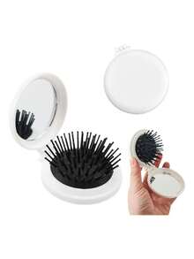 10pcs Espejo Y Peine De Bolsillo Paquete, Granel,espejo pequeño,Mayoreo, espejo de tocador compacto, decoración del hogar para la sala de estar, dormitorio, baño, viaje, boda, fiesta, cumpleaños, regalo para hombres, mamás, papás, mejores amigos, profesores, accesorios de Año Nuevo, regalo divertido - Blanco - Ver 10