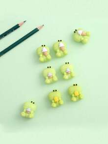 3pcs Dinosaur Erasers Set, Cute 3D Dinosaur & Ice Cream Shaped Erasers - Green - View 6