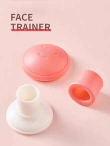 1 PCS Facial Yoga Trainer & Jawline Exerciser - Ergonomic Face Toner For Double Chin Reduction, Skin Tightening & V-Shape Jawline, Anti-Aging Facial Workout Tool For Women & Men - 粉色 - 查看 3
