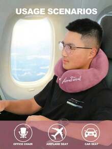 Upgraded U-Shaped Travel Pillow Supportive Neck Pillow - one-size - View 2