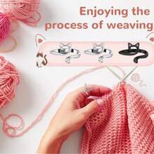 Adjustable Geometric Cat Ring, Knitting Ring Accessories With Animal Tension Rings And Needle Markers, Adjustable Dragon Needle Knitting Rings With Storage Box, Crochet Stitch Markers, Personalized Knitting Ribbon Accessories Crochet Yarn Thai Silver Finger Rings, Knitting Crochet Tail Ring Set - Multicolor - View 9