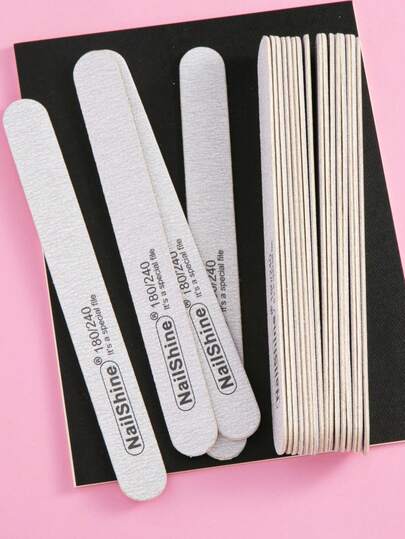 10/6/2Pcs Nail Files - 180/240 Grit Nail Art Buffering Files Double Sided Fingernail Files Professional Emery Boards Nail Care Files Manicure Pedicure Tools For Acrylic Artificial