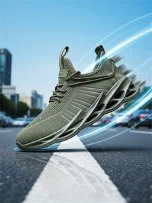 Calçados esportivos casuais masculinos plus size, calçados de malha respirável, calçados para corrida ao ar livre, calçados de corrida leves, antiderrapantes e duráveis para homens, calçados vermelho neon verde amarelo preto branco cinza escuro, ajuste largo adequado para homens e mulheres