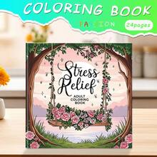 GDTME Libro da colorare audace e semplice per adulti e adolescenti, regalo perfetto per Pasqua, Ramadan, Festa della Mamma, Festa del Papà, festival musicali, stagione dei matrimoni e compleanni. Adorabili disegni aiutano a ridurre lo stress, ottimo per amici che amano colorare e atmosfera di ritorno a scuola (Colorare in Comfort) - Rilassati e distenditi - Visualizzare 27