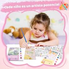 CYPN3 Piezas Acuarela para Niños Acuarela Mágico con Agua y Pigmentos Pintura en Acuarela con Pinceles y Tableros para Colorear Regalo Preescolar para Niños de 3 a 8 AñosFashion - 223233553 - Ver 6