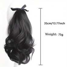 抽绳马尾假发，波浪卷发，合成纤维，耐热假发片，女士适用，瞬间增加发量 - 彩色 - 查看 5