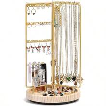 Organizador de Joyas de Metal, 3 Niveles Estante de Joyas Exhibición Organizador de Collares Exhibidor de Joyeria para Anillos, Pendientes, Collares, Relojes, Lápiz Labial, Perfumes - por defecto - Ver 1
