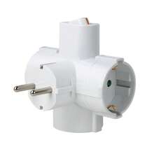 CILIA 1/2pcs, 3 SCHUKO Sockets, 3680W 16A 250V Home/Office/Travel Power Adapter