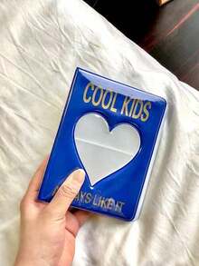 1个口袋迷你ins风卡通相册相框照片卡片夹书收藏册照片卡片贴纸，心形镂空3英寸迷你相册可插入名片夹 - 彩色 - 查看 3