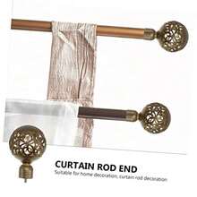 CYPNVALICLUD 2 Piezas Accesorios para Barra De Cortina Metálicos Remates Decorativos Huecos Elegantes para Sala Fácil InstalaciónFashion - 221195674 - Ver 6