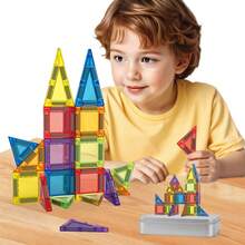 20/38/60pcs Mini Magnetic Building Blocks Set (With Iron Box Storage) - Magnetic Construction Toys, Portable Creative Toys Suitable For Children Aged 3+, Ideal Birthday Gift For Boys And Girls - Multicolor - View 4