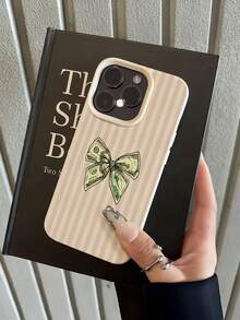 1 chiếc ốp lưng điện thoại TPU chống sốc tối giản hình nơ tiền giấy sọc trắng, bao phủ toàn bộ diện tích, tương thích với Apple 17, 16, 15, 14, 13, 12, 11 Pro Max, Air, Series - Nhiều màu - Xem 3