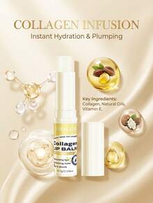 IOOKISS Collagen Lip Balm - Deep Moisturizing, Fades Lip Lines, Nourishing Lip Care Primer. One Application Provides A Soothing, Penetrating Moisture Lock To Relieve Dryness And Peeling, Softens Lip Lines, And Leaves Lips Fuller And More Supple. The Easily Absorbent Formula Is Non-Sticky And Non-Greasy, Suitable For Daily Lip Care Or As A Makeup Primer. - Collagen Lip Balm - View 7