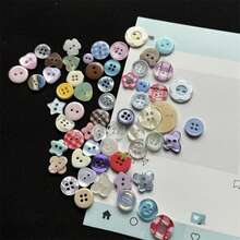 Bộ 20-100 nút áo nhiều màu sắc, thích hợp để tự làm quần áo, áo len và trang trí thủ công (mẫu ngẫu nhiên) - Nhiều màu - Xem 8