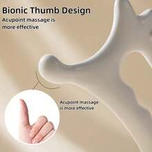 1PC Ceramic-Like Acrylic Thumb Scraper, Gua Sha Serrated Wave Board, Large Size, Deep Fascia, Facial Line Lifting, Acupoint Reflexology Massage - Porcelain White - View 2