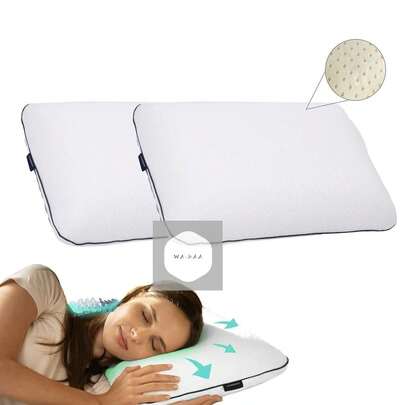 Almohada Memory Foam Cervical para Dormir Ortopédica Viscoelástica Funda Lavable Hipoalergénica Ideal para Toda la Familia Soporte Ortopédico y Viscoelástico