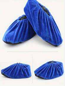 10/5/2/1 Pair Reusable Anti-Slip Shoe Covers - Thick Soft Washable Boot Protectors With Elastic Opening, For Indoor Slippers, Home, Bedroom, Office, Lab - Durable Lightweight Non-Slip Shoe Covers In Coffee, Gray, Blue, Burgundy