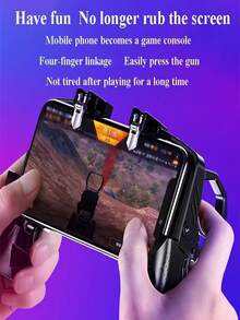 Mini Game Trigger Controller, Suitable For Shooting Games, L1 R1 Buttons, Aim Button, Compatible With Android And IOS - Black - View 4