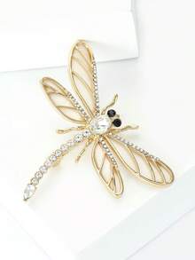 Luxury Rhinestone Dragonfly Brooches - Insect Pins For Women Unisex Casual Party Jewelry Accessories / Friends Gifts Badges Decoration - Dragonfly - View 6