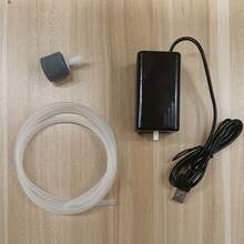 1个迷你静音水族箱气泵，黑色USB便携式增氧器，宠物鱼缸增氧机带空气压缩机，水族箱配件，排气，超静音，双用途气泵，鱼缸压缩机，适用于钓鱼、家用鱼缸水族箱