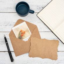 10 piezas de mini sobres con tarjetas de felicitación en blanco, adecuados para familiares, amigos y colegas, sobres autoadhesivos pequeños, perfectos para cumpleaños, notas de agradecimiento, fiestas, felicitaciones de Navidad y Año Nuevo (Tamaño 10*7/8*6) - Sobre blanquecino + tarjeta de notas blanquecina - Ver 5