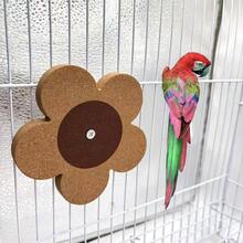 Bird Toys Parrot Hamster Chew Soft Wood Grinding Teeth Toys, Boredom Relief Chew Toys, Bird Supplies Parrot Entertainment Screw Flower Toys - Multicolor - View 2