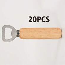 Customized Text/Logo Wooden Bottle Opener, Personalized Wedding Gift And Party Favor, Groomsmen/Bridesmaids Gift, Father's Day Gift For Dad, Stainless Steel And Wood Kitchen Tool - Multicolor - View 12