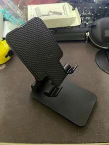 1个可折叠手机支架，可调节平板电脑桌面支架，便携式桌面手机支架，通用免提支架，可折叠防滑底座，办公配件，非常适合视频通话和观看电影，是万圣节和圣诞节的绝佳科技礼物 - 彩色 - 查看 7