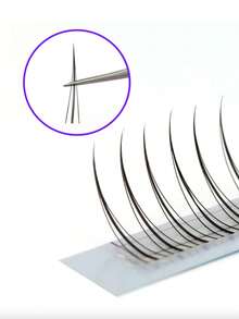 200 Single-Cluster 8-12mm A-Shaped Pointed-Tailed False Eyelashes, Large-Capacity, Natural Curling, Slender, Super-Soft, Simulated Ultra-Fine Black Stems, Enlarged Eyes, Distinct Roots, Segmented Grafted Hair, Daily Portable, Light And Skin-Friendly - Black - View 6