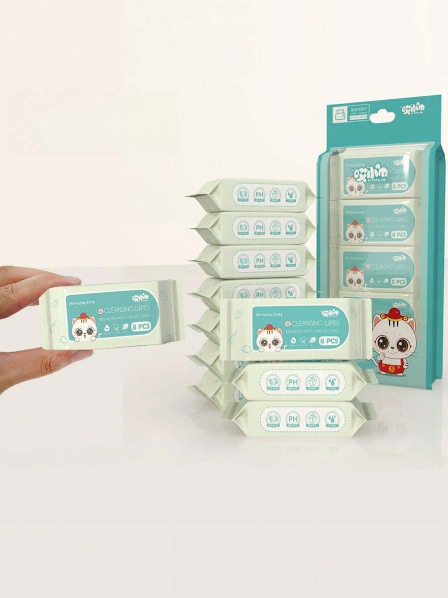 便携式手口清洁湿巾，可爱贴心的礼物 - 彩色 - 查看 1