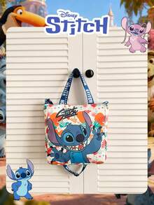 Disney 1个官方授权的史迪奇图案方形包，糖果包，可爱卡通女孩手提包，轻便单肩包，可调节肩带斜挎包，适合日常/外出/装手机/钱包和小件必需品 - 彩色 - 查看 11