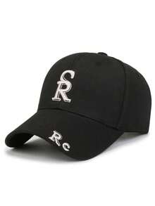 Gorras béisbol nuevas de primavera y otoño, con bordado de letras fashion, para actividades casuales al aire libre, protección solar - Negro - Ver 1