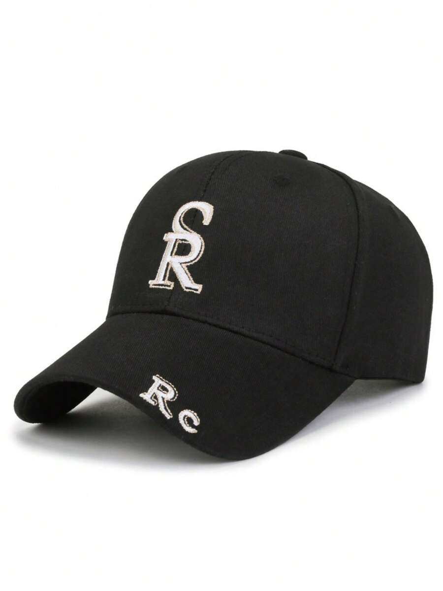 Gorras béisbol nuevas de primavera y otoño, con bordado de letras fashion, para actividades casuales al aire libre, protección solar - Negro - Ver 1