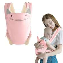 JCH-Mochila Portabebe portabebe ergonomico para Niños Pequeños Recién NacidoAjustable Cómodo y transpirable. rosa - Azul - Ver 2