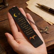 Fantasy Dragon Stainless Steel Bookmarks Fantasy Book Lover Book Charms Silver Chain Charms With Dragon Charms Dragon Lover Collectible Gifts Fantasy Gothic Bookmarks Student School Supplies Teacher Office Stationery - Multicolor - View 10