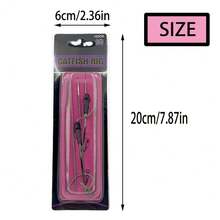 Outdoor Catfish Fishing Gear Set - 2pcs Heavy Duty Single Hooks, Anti-Bite PE Tube (Freshwater Night Fishing) - B - View 5