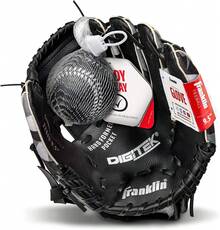 Juego de guante y pelota Teedom para jóvenes RTP deportivos - 9.5" para niños y niñas Te-Smitt - Negro/Blanco - Ver 7