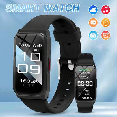 多功能智能手表，具备相机控制、音乐播放、自定义壁纸、健身追踪等功能，专为安卓/iOS智能手机用户设计，是理想的礼物之选。