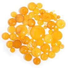 5-10pcs/Pack Natural Yellow Jade Cabochons, Multi-Size Gemstone Cabochons, Vintage Elegant Red Color, Handmade DIY Jewelry Embellishment, Suitable For Necklace, Ring, Bracelet, Jewelry Making - Topaz - View 3