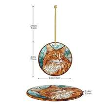 Cat Ceramic Christmas Hanging Ornament For Xmas Tree Wedding Holiday Party Home Decor - 貓 - 查看 4