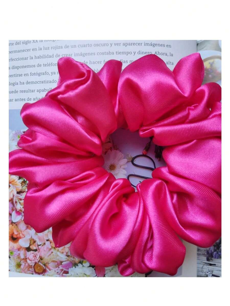 10 escrunchies rosa mexicano - Rosa Fucsia - Ver 1