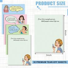 12 Pieces Funny Notepads For Coworkers Christmas Funny Sticky Notes For Office Adult Work Gifts Supplies 3 X 4 In Sarcastic Memo Pads 30 Sheets Per Pad(Stylish) - 時尚風格 - 查看 3