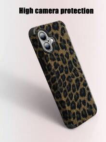 1pc Leopard Print PU Soft Leather Anti-Fall Anti-Shock Phone Case With Sound Amplifier Design, Compatible With IPhone 17 Pro Max/16 Pro Max/16 Plus/13 Pro Max/14 Pro Max 13 14 11 12 Pro 11/15 Pro, Galaxy S24 Ultra, Holiday Gift - Bronze Gold - View 3