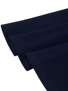 Plus Size Women Elegant Navy Midi Dress With Red Bow Tie Mock Neck Cut Out A Line Dresses For Formal Occasions Cocktail Party - Navy Blue - View 4